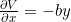 Rendered by QuickLaTeX.com \pd{V}{x} = - by