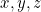 Rendered by QuickLaTeX.com x,y,z