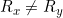 Rendered by QuickLaTeX.com R_x \ne R_y