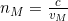 Rendered by QuickLaTeX.com n_M = \frac{c}{v_M}