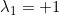 \lambda_1 = +1