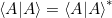 \braket{A|A} = \braket{A|A}^*